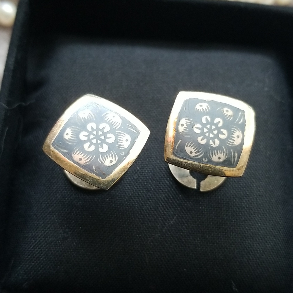 A pair of Gold Plated  875 Silver cufflinks